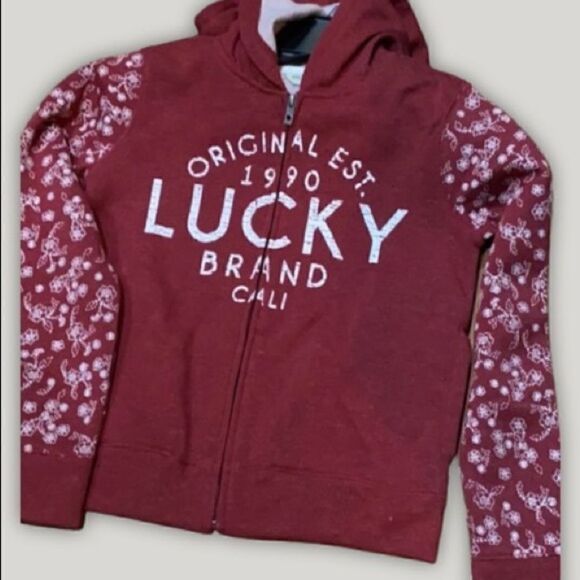 Lucky Brand Other - LUCKY BRAND Zip Front Hoodie NWT Girl’s Med